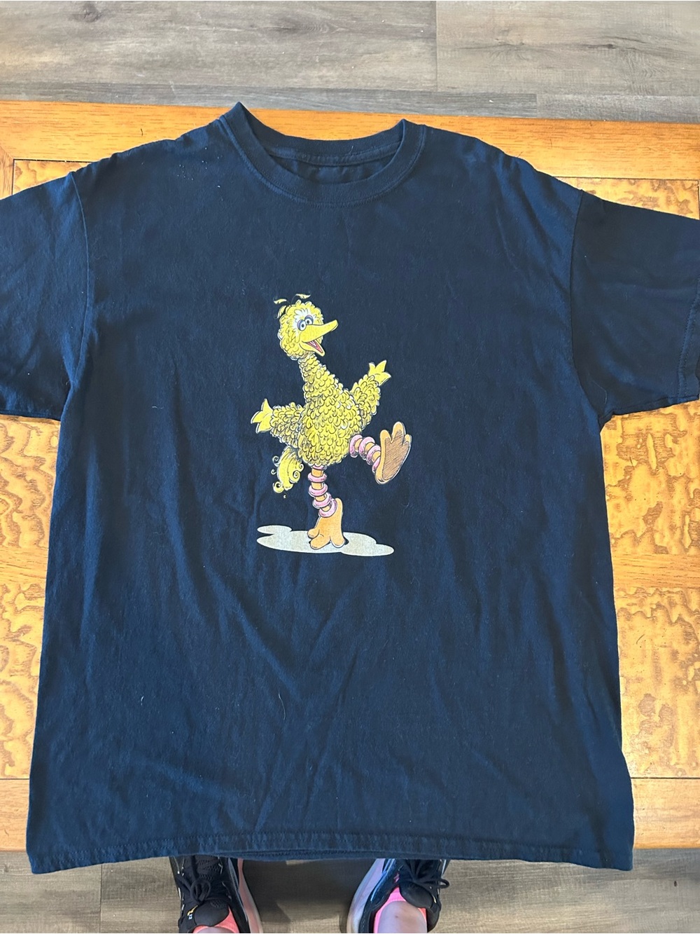 Big Bird Graphic Tee - Yellow on Black Kids Shirt